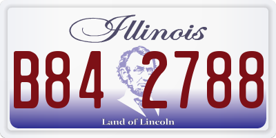 IL license plate B842788