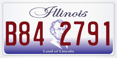IL license plate B842791