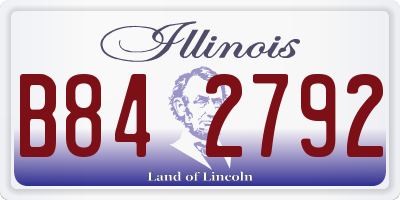 IL license plate B842792