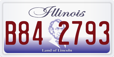 IL license plate B842793