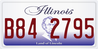 IL license plate B842795