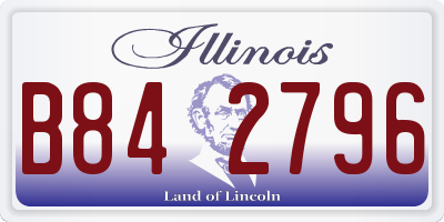 IL license plate B842796