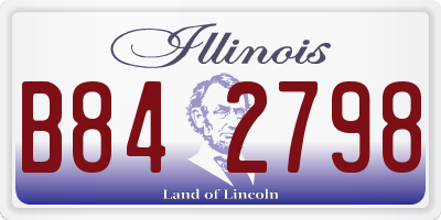 IL license plate B842798