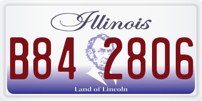 IL license plate B842806