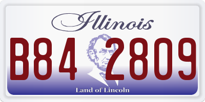 IL license plate B842809