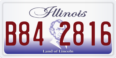 IL license plate B842816