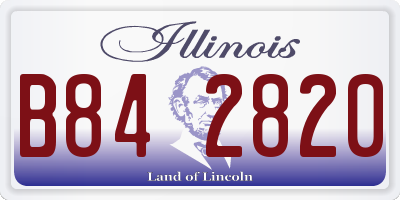 IL license plate B842820