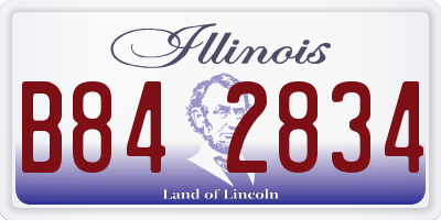 IL license plate B842834