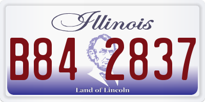 IL license plate B842837