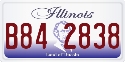 IL license plate B842838