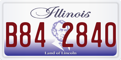IL license plate B842840