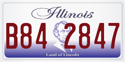 IL license plate B842847