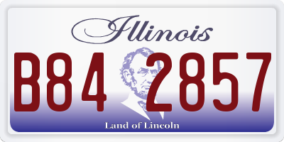 IL license plate B842857