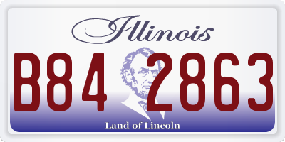 IL license plate B842863