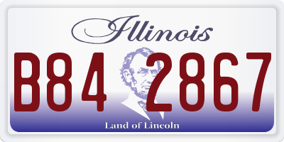 IL license plate B842867