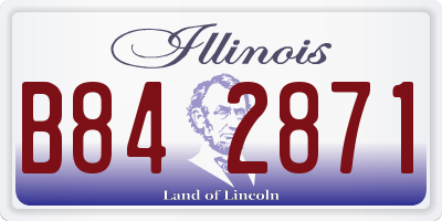 IL license plate B842871