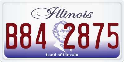 IL license plate B842875