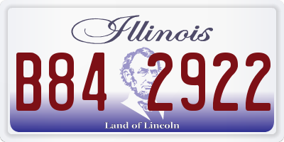 IL license plate B842922