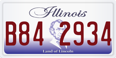 IL license plate B842934