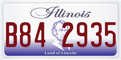 IL license plate B842935