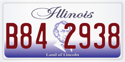 IL license plate B842938