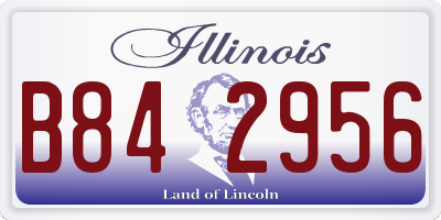 IL license plate B842956