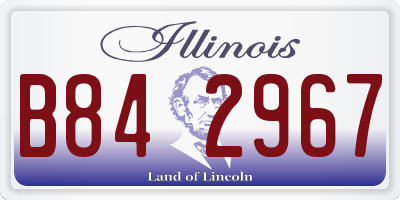 IL license plate B842967