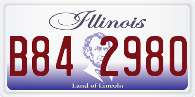 IL license plate B842980