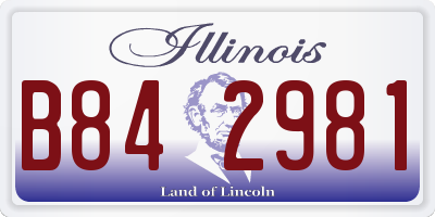 IL license plate B842981