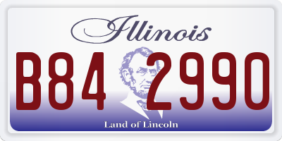 IL license plate B842990