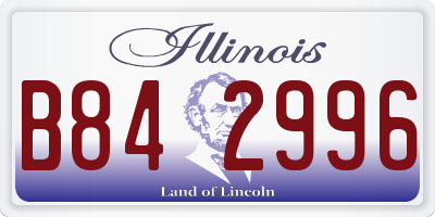 IL license plate B842996