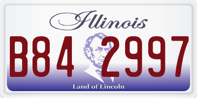 IL license plate B842997