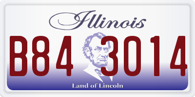 IL license plate B843014
