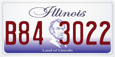 IL license plate B843022
