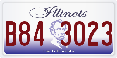 IL license plate B843023