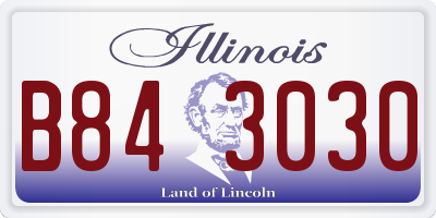 IL license plate B843030