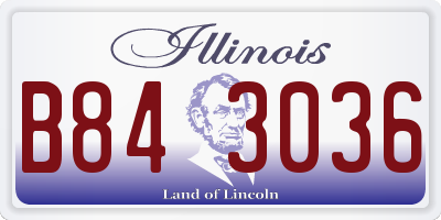 IL license plate B843036