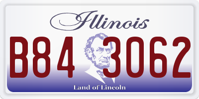 IL license plate B843062