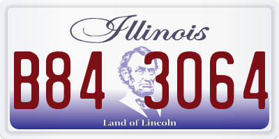 IL license plate B843064