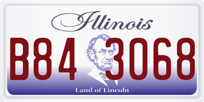 IL license plate B843068