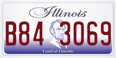 IL license plate B843069