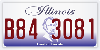 IL license plate B843081