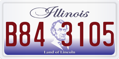IL license plate B843105