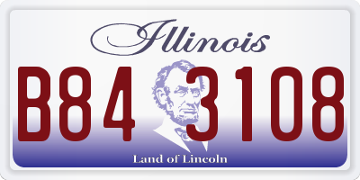 IL license plate B843108