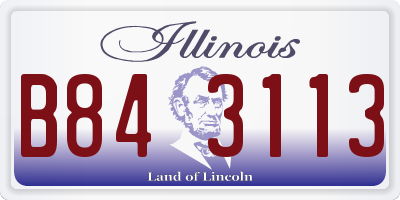 IL license plate B843113