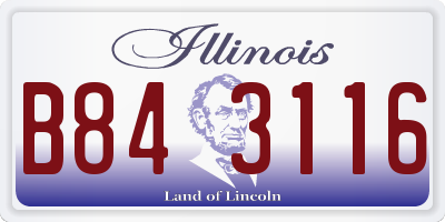 IL license plate B843116