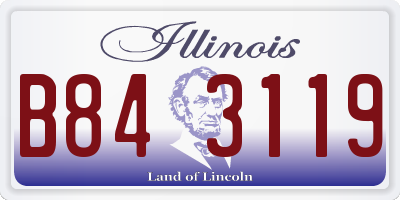 IL license plate B843119