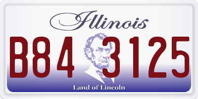 IL license plate B843125