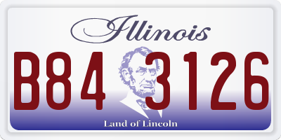 IL license plate B843126