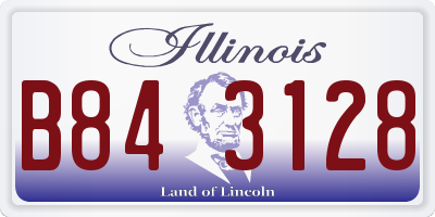 IL license plate B843128